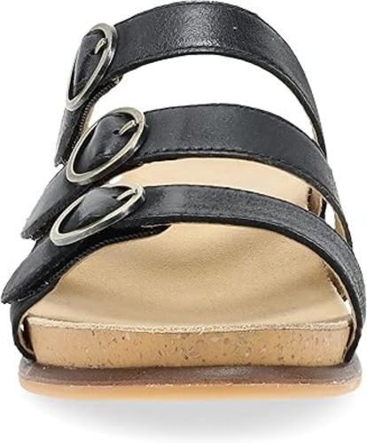 Dansko Campbell Women's Casual Sandals, Black Burnished Nappa, W41 image 3