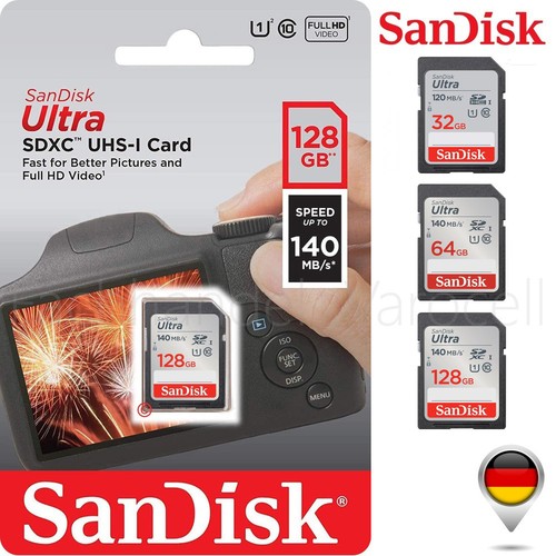 SanDisk Ultra SD Speicherkarte 16GB 32GB 64GB 128GB 256GB 150MB/s ...