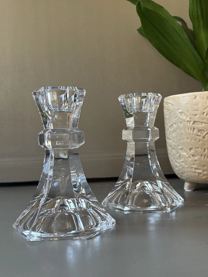 Juego de 2 Candelabros Towle 24% Cristal Plomo Austria Foto 4 de 4