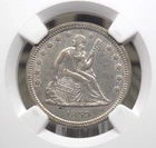 1859 "P" Seated Liberty Silver Quarter 25c NGC AU55 #008 About Unc ECC&C, Inc.