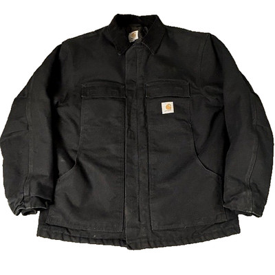 Carhartt C003 BLK Loose Fit Firm Duck Insulated Traditional Coat XL Made in USA