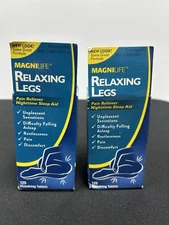 Lot Of (2) MagniLife Relaxing Legs Pain Reliever Sleep Aid Restless 125 Tablets