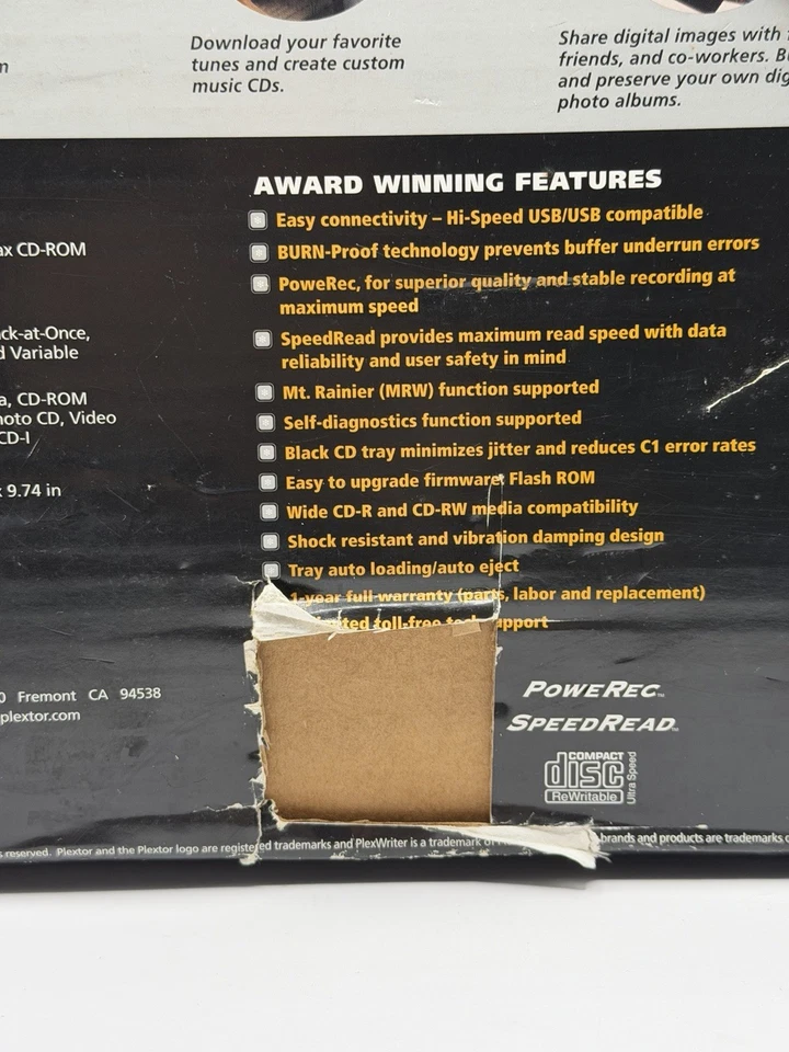 Plextor Plexwriter 48/24/28U USB 2.0 Hi-Speed CD-RW External Drive PX-W4824TU  - Image 4 of 4