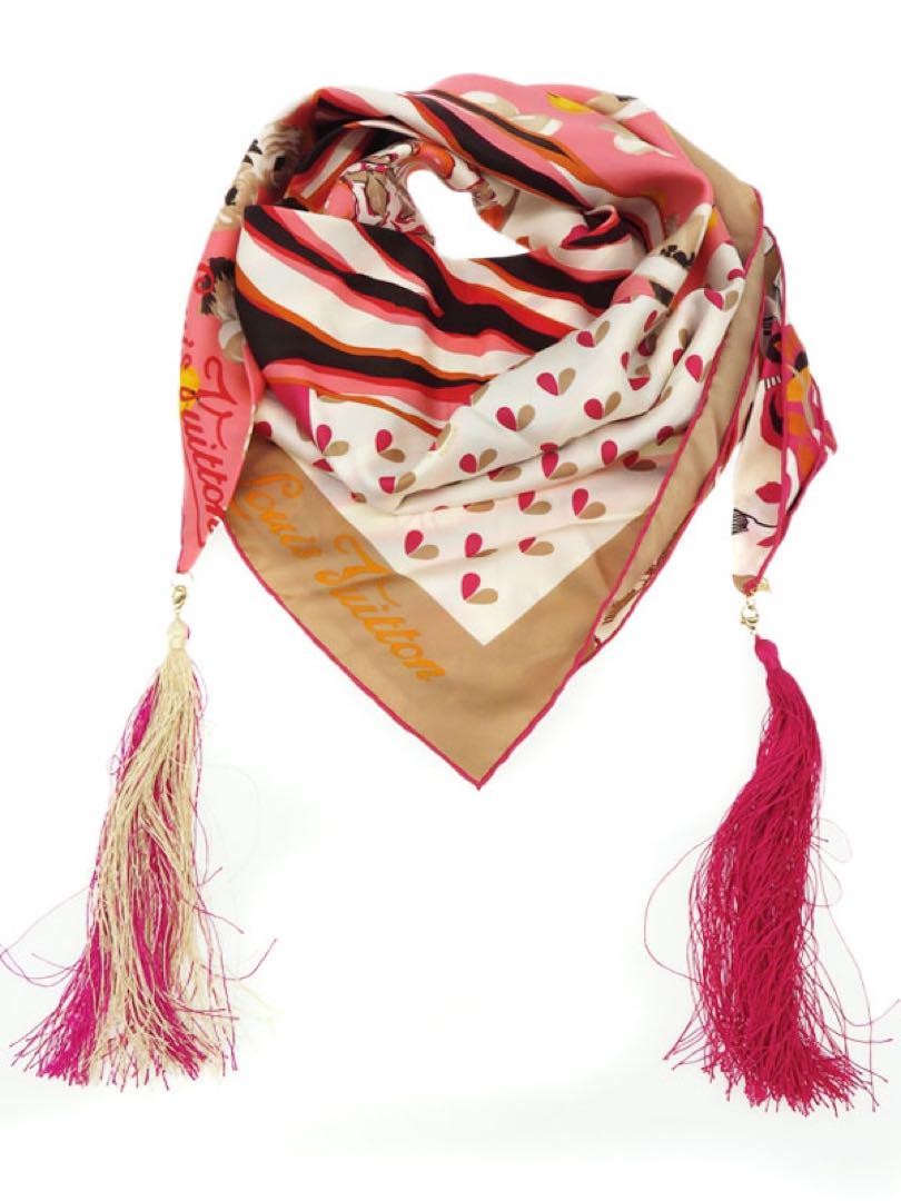 Louis Vuitton Monogram Fringe Scarf Stylish Luxury Accessory