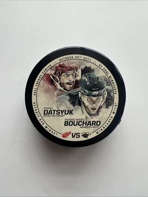 Minnesota Wild Hockey Puck Head To Head #2 Pavel Datsyuk & Pierre-Marc Bouchard