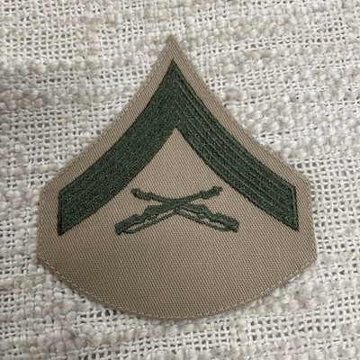 United States Marine Corps (USMC) Lance Corporal (LCpl) E-3 Rank Insignia Patch
