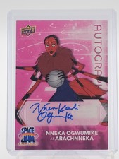 NNEKA OGWUMIKE 2021-22 UD SPACE JAM NEW LEGACY PINK AUTO #PS-OG2 Q0847
