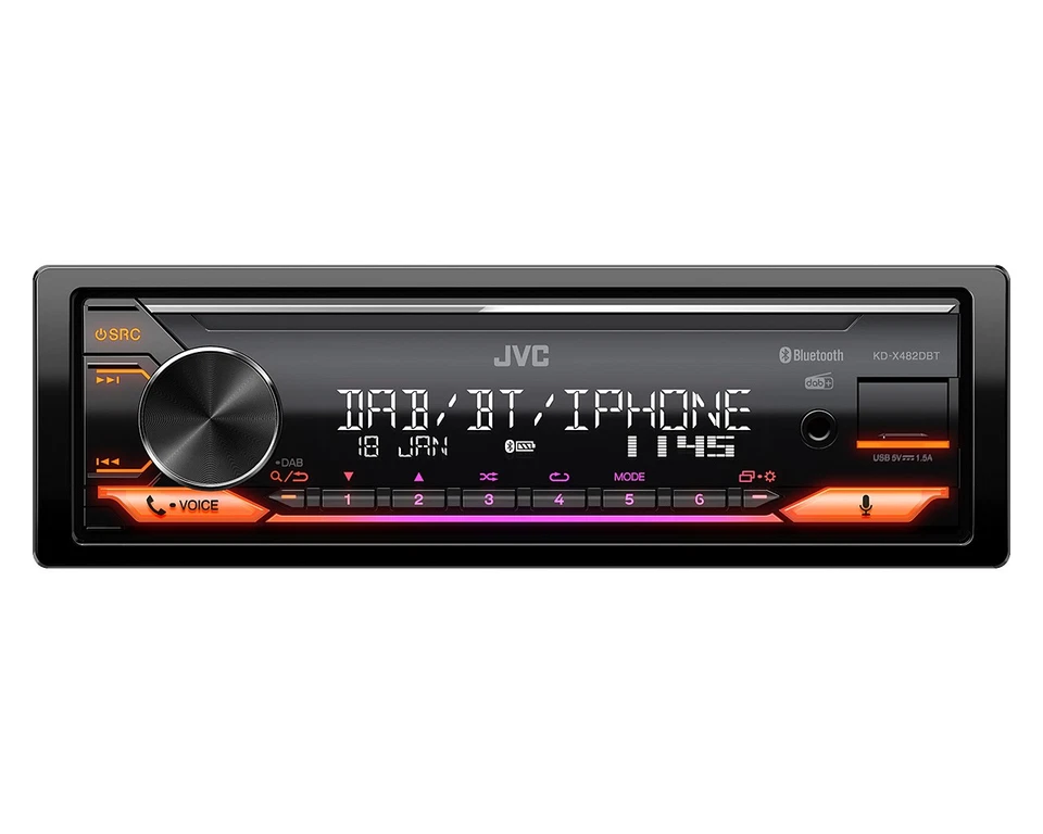 JVC KD-X482DBT Auto Radioset für SKODA Fabia 2 - 2007-2014 (Stream) - Bild 4 von 4