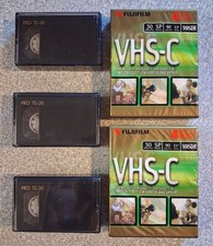 Fuji Fujifilm Pro VHS-C TC-30 Camcorder Tapes High Grade 4 NEW SEALED Bonus