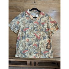 Howler Brothers Monoloha Shirt Mens Medium Tan Ottine Scene Floral Hawaiian NWT