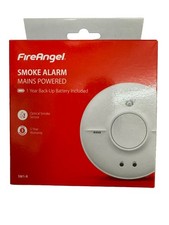New Fire Angel SW1‑R Mains Optical Smoke Alarm – 230V with 9V Backup FireAngel