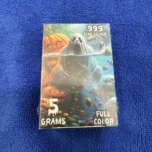 Pan Silver Company 5g .999 Fine Silver Ghost Bar Full Color Mintage 1000 Sealed