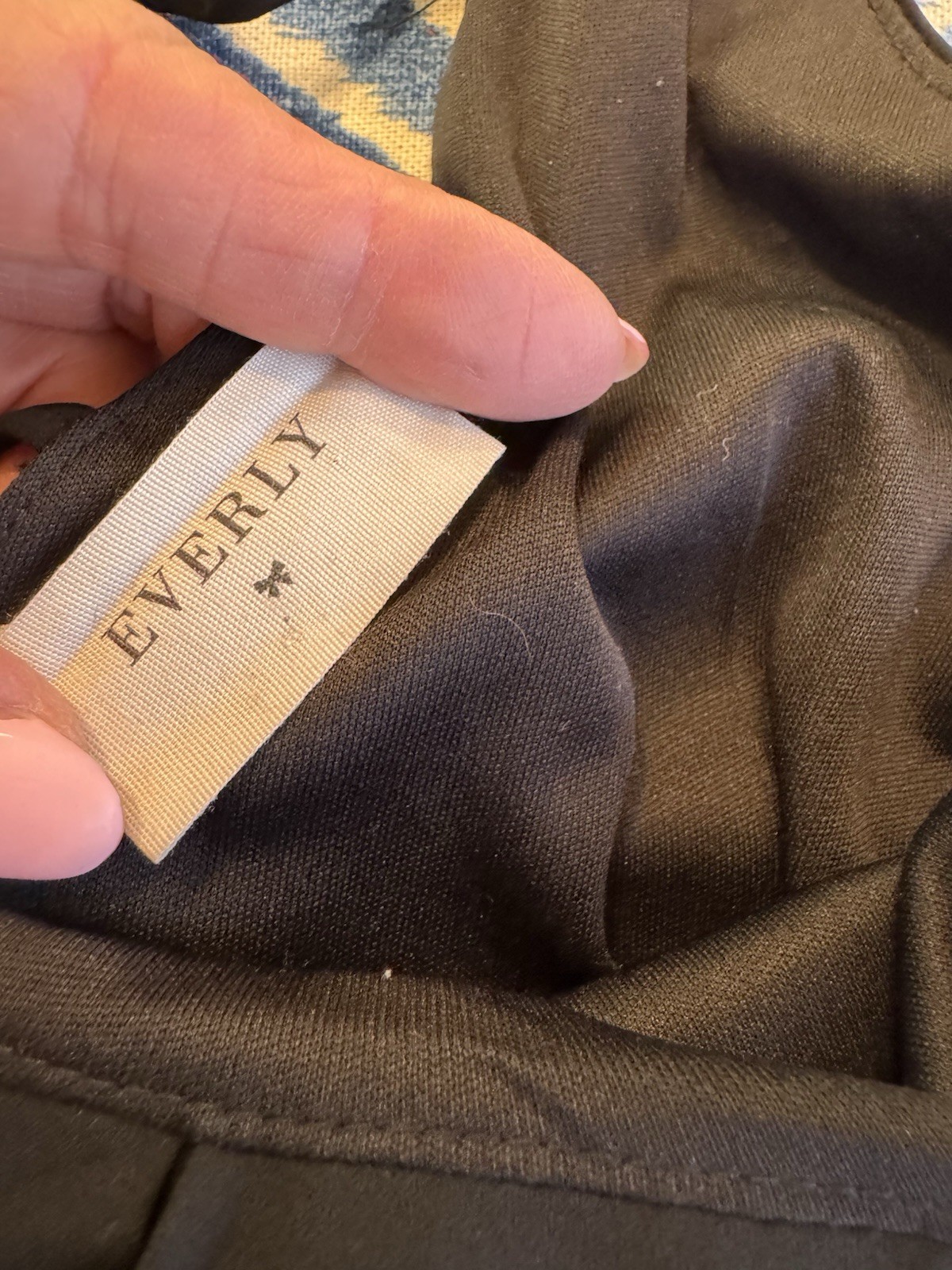 NWOT Everly Black Mini Loose Slip Dress Sleeveless Strappy Back Lined S