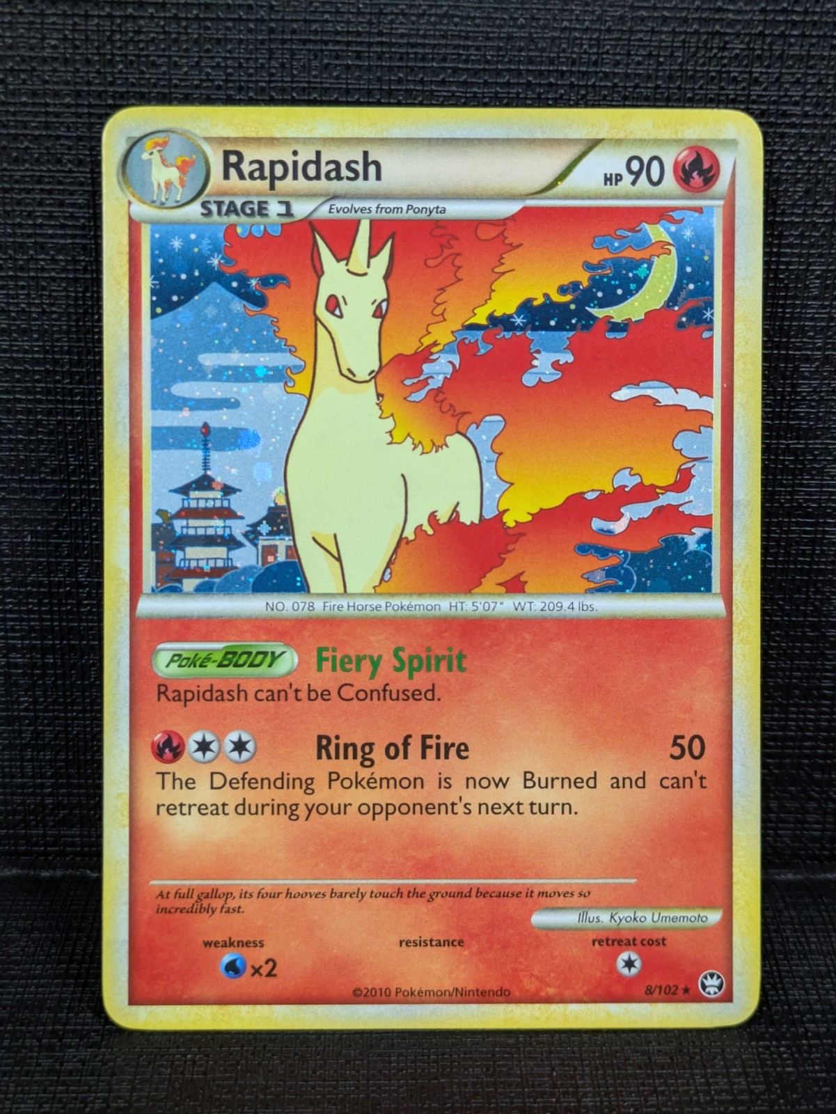 Rapidash 8/102 Triumphant Holo Rare NM