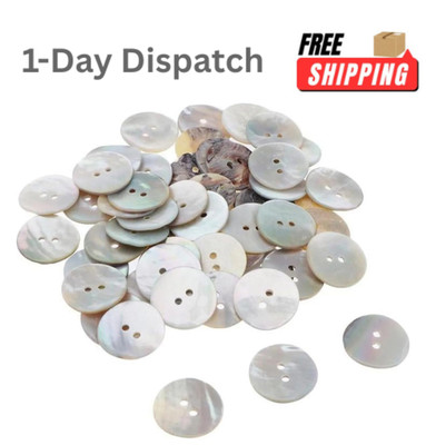 Zhuluck 30 Pcs Gray Pearl Button Mother of Pearl Buttons Set 3 Sizes