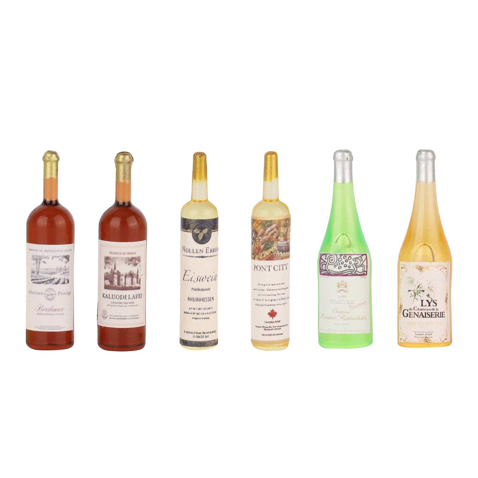 1:12 Dollhouse Plastic Wine Bottles Model Miniature Bar Drink Decoration Accesso