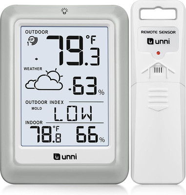 Indoor Outdoor Thermometer Hygrometer Wireless Weather Station, Temperature H...