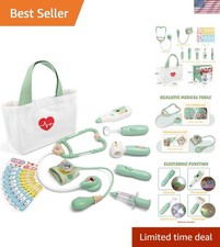 Child-Safe 18-Piece Doctor Set for Imagination Development - Green Toy Kit