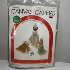 Vintage Leisure Arts Canvas Capers  Three Kings New Old stock #433~NIP