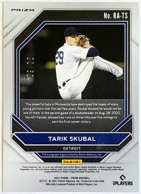 🔥 TARIK SKUBAL ROOKIE AUTO BLUE WAVE PRIZM /50 2021 PANINI