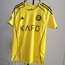 adidas Al Nassr Soccer Jersey Yellow/Black KAFD Sponsor Shirt