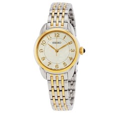 Seiko Essentials Collection Women's Quartz Champagne Dial Watch SUR562