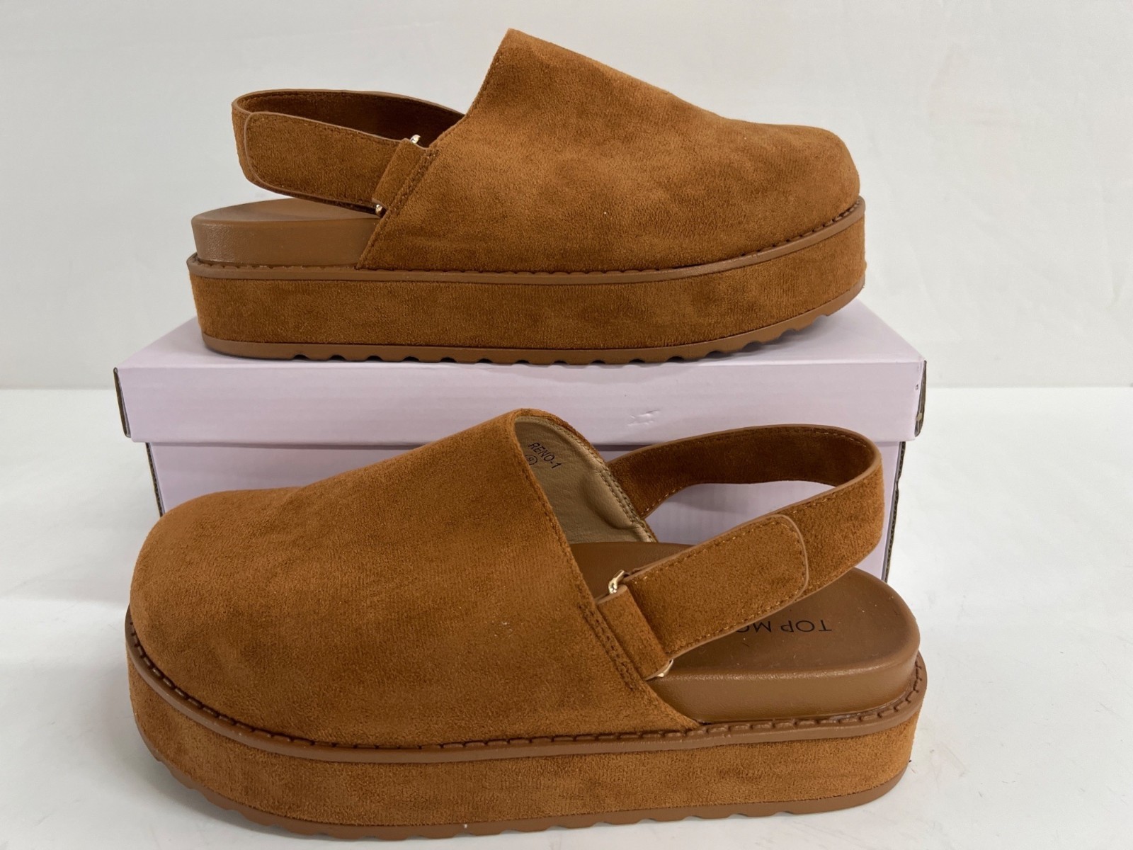 Women's TOP MODA Reno Tan Leslie Clogs Size 9 (New In Box)