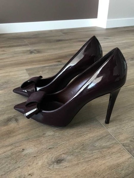 Women Stella McCartney Heels Burgundy Leather 40
