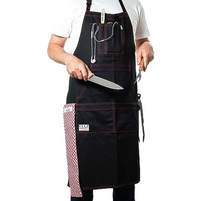 BÖHM Professional Chef Kitchen Apron with Pockets, Tool Loops, Adjustable N