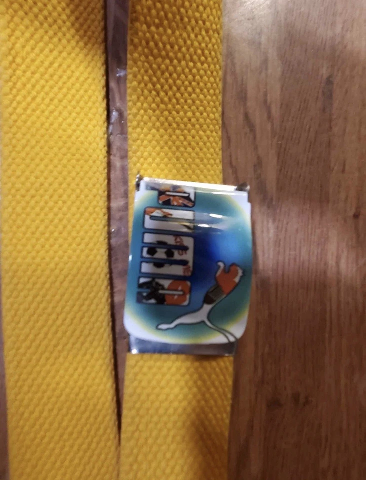 Cinturón amarillo Crazy Vintage Puma con hebilla Y2K Foto 2 de 4