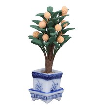 Dollhouse Decoration Stylish Vivid Dollhouse Mini Orange Tree Decor For