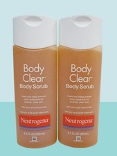 NEUTROGENA BODY CLEAR BODY SCRUB ACNE TREATMENT 8.5 OZ NWOB LOT OF 2