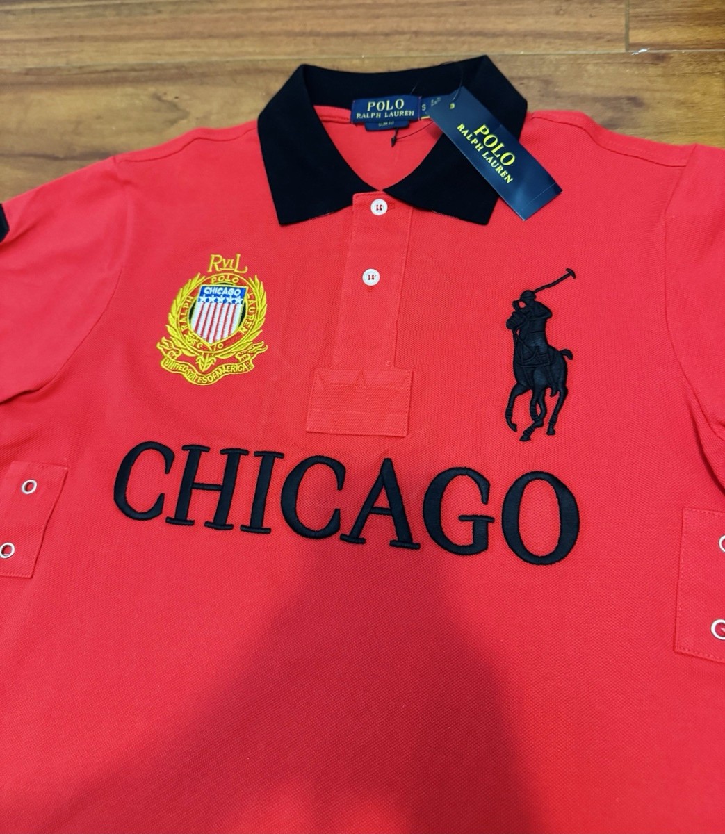 POLO RALPH LAUREN ビッグポニー CHICAGO ポロシャツ Polo Ralph Lauren Polo T-Shirt Chicago City number Big Pony Luxury