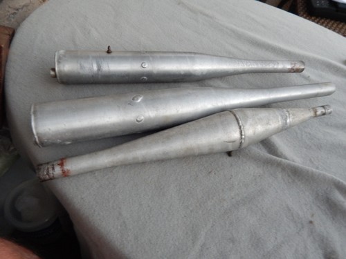 Vintage? Nitro RC Boat Muffler Exhaust Pipes Lot Of 3 Parts Estate Find