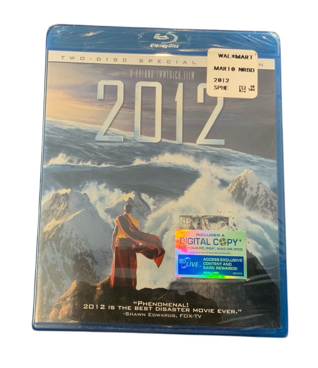 2012 (Blu-ray Disc, 2010, 2-Disc Set, Includes Digital Copy) for