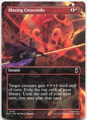 Blazing Crescendo (Borderless) NM C Marvel Super Heroes 340