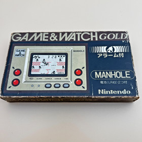 Vintage 1981 Nintendo Game & Watch Manhole MH-06 Gold  CIB Crystal Clear LCD