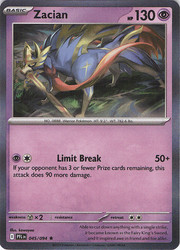 Zacian 045/094 Phantasmal Flames Holo Rare
