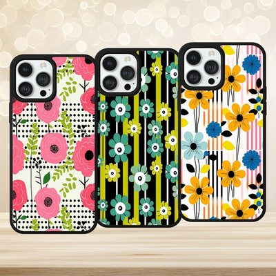 FLORAL SPRING PATTERN BOLD HANDY CASE BACKCOVER FÜR IPHONE SAMSUNG GOOGLE PIXEL