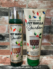 Bath Body Works Cozy Vanilla Bourbon Fine Mist Ultimate 48H Body Cream Set