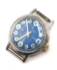 Vintage PRIM Berusky Blue Dial Mechanical Watch Cal 66 Czechoslovakia 1970s