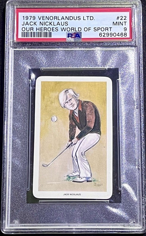 1979 JACK NICKLAUS Golfer RARE GOLF cartoon world of sport FLIK card PSA 9