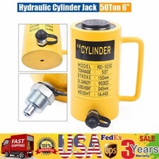 50 Ton Hydraulic Cylinder Jack Solid Ram 150mm6 Inch Stroke Single Acting New