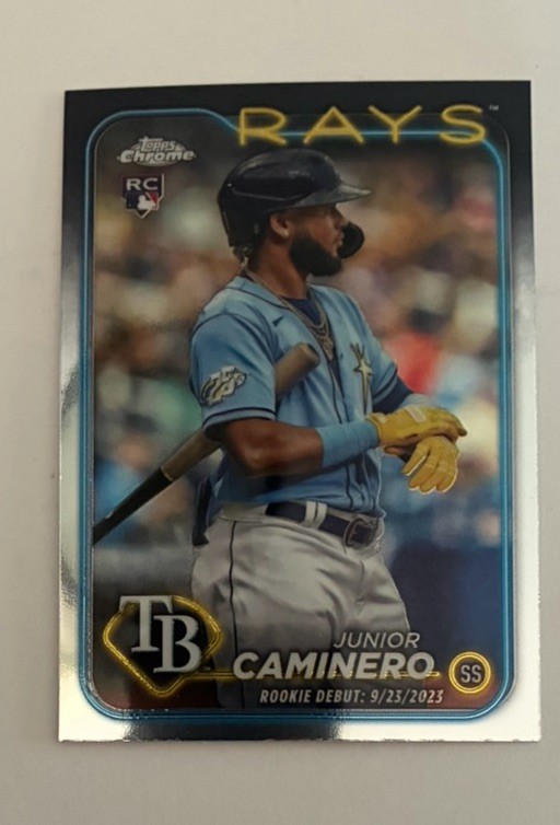 2024 Topps Chrome Update Series - Rookie Debut Junior Caminero #USC193 Refractor