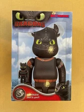 MEDICOM TOY BE@RBRICK TOOTHLESS 100％ & 400％ How to Train Your Dragon JAPAN