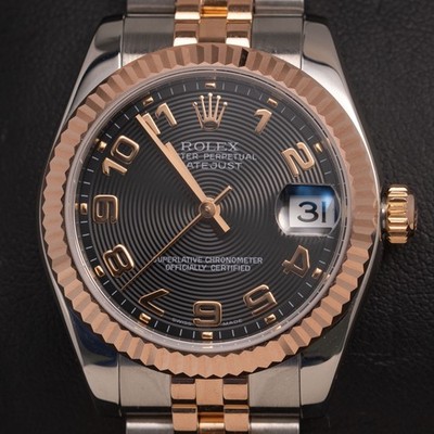Rolex Datejust 31 mm 178271 Uhr Schwarz Ziffernblatt Jubilee Stahl & Roségold