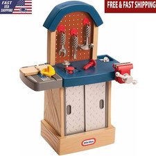 Kids Playset Workshop W/ Tools Tough Building Creativity Storage System New