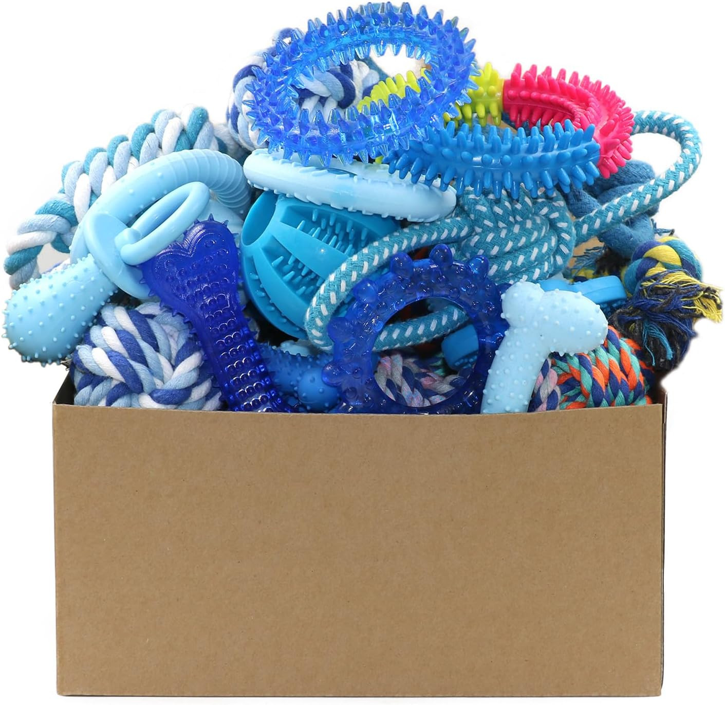 - Blue Dog Teething Toys For Puppies, Puppy Teething Rin