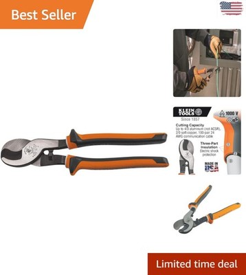 Heavy-Duty Insulated Cable Cutter   Compact for Tight Workspaces, Made in USA