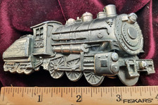 Locomotive Train Brass Belt Buckle Great American Belt Buckle Co 1980 272